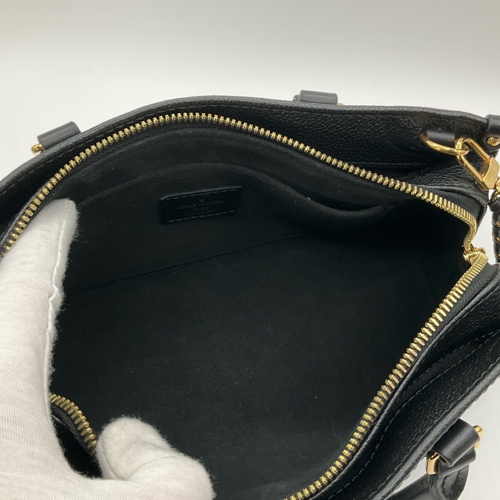 Louis Vuitton On The Go East West Monogram Black Leather Tote Bag Purse - Picture 8 of 14